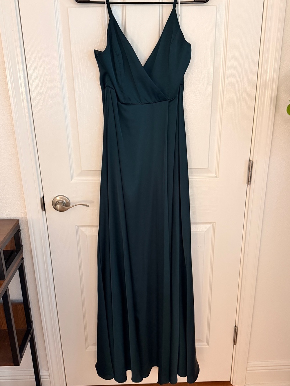 Lulus Ode to Love Emerald Green Satin Maxi Dress NWT Sz XS